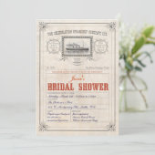 Steamship Cruise Ticket Invitation Vrijgezellenfee Kaart (Staand voorkant)