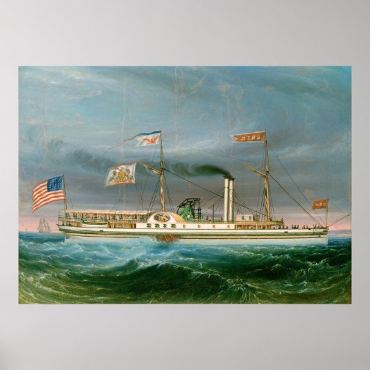 Steamship "Erie" - American Fine Art Poster (Voorkant)