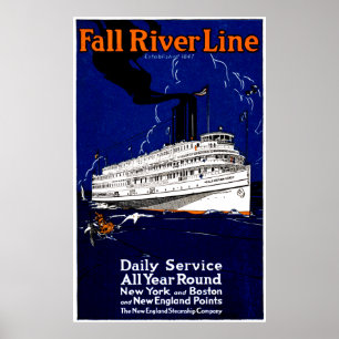 Steamship Line 1910 Herfst Poster