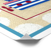 Steamship met Propeller en Blauwe Mokestacks Poster (Hoek)