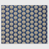  Steamship, met verjaardag van levensring Cadeaupapier (Vlak)