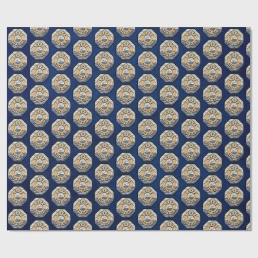  Steamship, met verjaardag van levensring Cadeaupapier (Vlak)