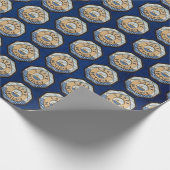  Steamship, met verjaardag van levensring Cadeaupapier (Hoek)