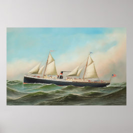 Steamship Reproduction van de stad Macon Poster
