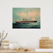Steamship S.S. China (1614A) Poster (Keuken)