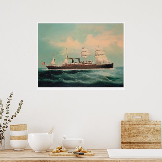 Steamship S.S. China (1614A) Poster (Keuken)
