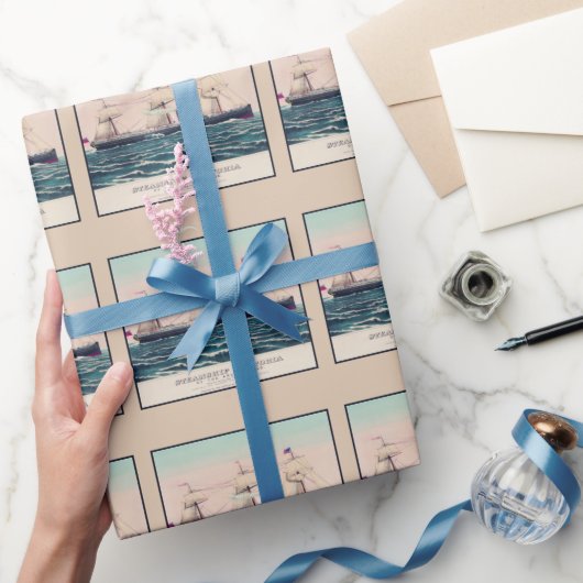 Steamship Victoria of the Anchor Line, 1876 Cadeaupapier (Geschenken)