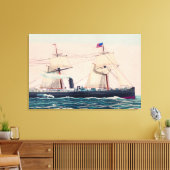 Steamship Victoria of the Anchor Line, 1876 Canvas Afdruk (Insitu (Woonkamer))