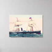 Steamship Victoria of the Anchor Line, 1876 Canvas Afdruk (Voorkant)