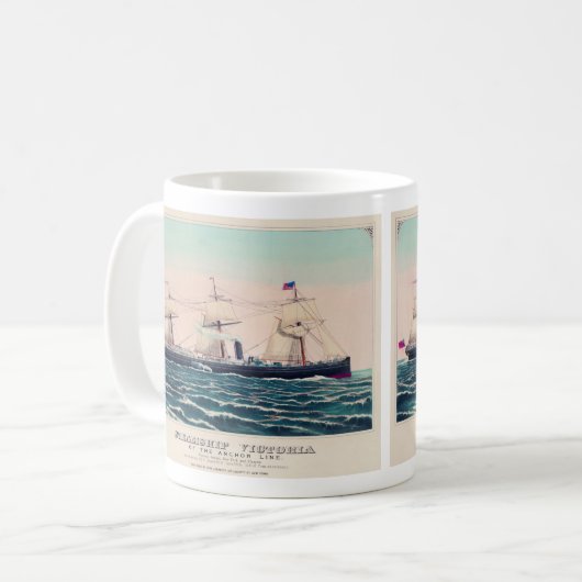 Steamship Victoria of the Anchor Line, 1876 Koffiemok (Voorkant links)