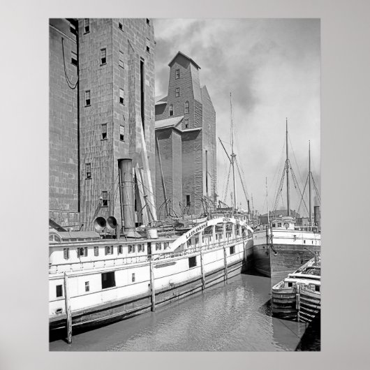 Steamships bij Buffalo Poster (Voorkant)