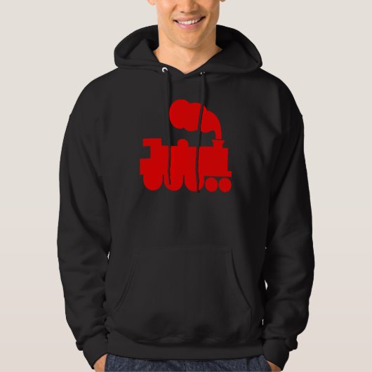 Steamtrainesymbool - rood hoodie (Voorkant)