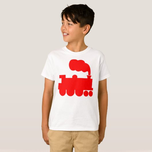 Steamtrainesymbool - rood t-shirt (Voorkant volledig)
