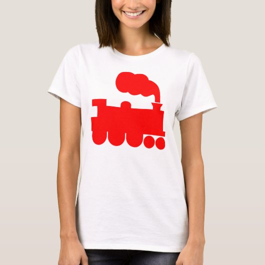 Steamtrainesymbool - rood t-shirt (Voorkant)