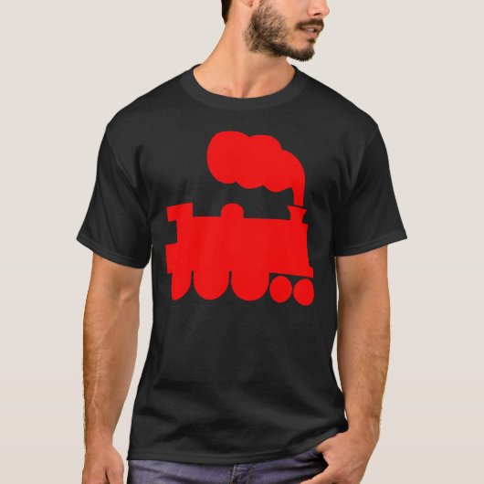 Steamtrainesymbool - rood t-shirt (Voorkant)