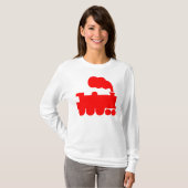 Steamtrainesymbool - rood t-shirt (Voorkant volledig)