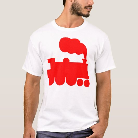 Steamtrainesymbool - rood t-shirt (Voorkant)