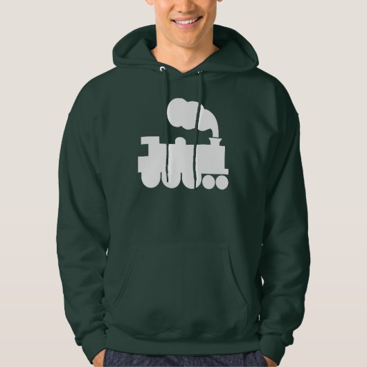 Steamtrainesymbool - wit hoodie (Voorkant)