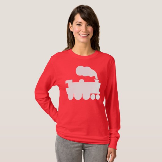 Steamtrainesymbool - wit t-shirt (Voorkant volledig)