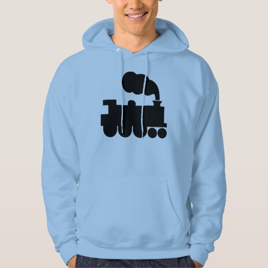 Steamtrainesymbool - zwart hoodie (Voorkant)