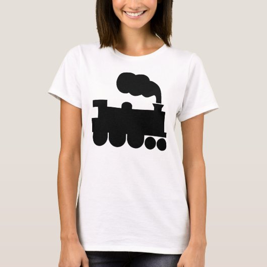 Steamtrainesymbool - zwart t-shirt (Voorkant)