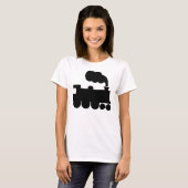 Steamtrainesymbool - zwart t-shirt (Voorkant volledig)