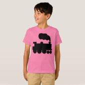 Steamtrainesymbool - zwart t-shirt (Voorkant volledig)
