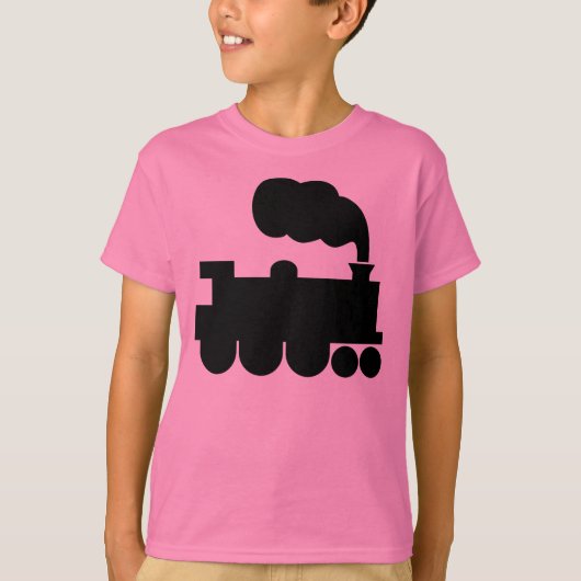 Steamtrainesymbool - zwart t-shirt (Voorkant)