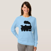 Steamtrainesymbool - zwart t-shirt (Voorkant volledig)