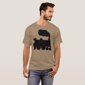 Steamtrainesymbool - zwart t-shirt (Voorkant volledig)