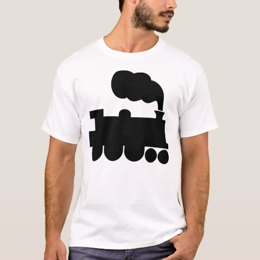 Steamtrainesymbool - zwart t-shirt (Voorkant)