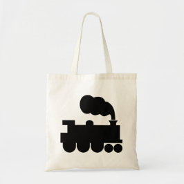 Steamtrainesymbool - zwart tote bag