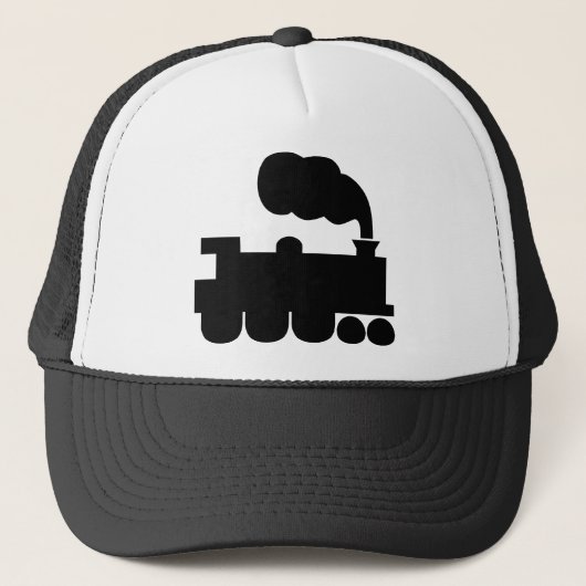 Steamtrainesymbool - zwart trucker pet (Voorkant)