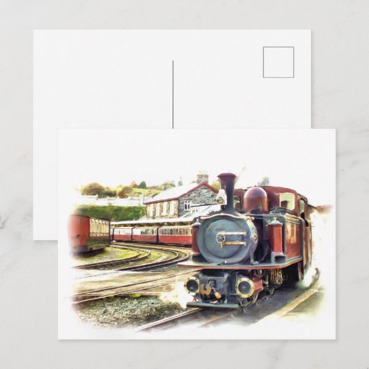 STEAMTREIN BRIEFKAART (Voorkant / Achterkant)
