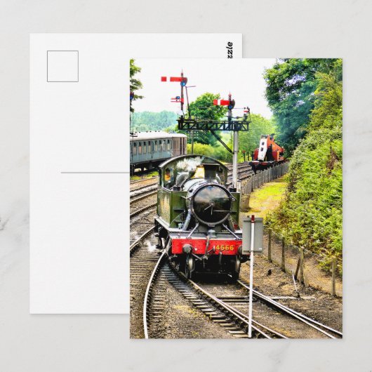 STEAMTREIN BRIEFKAART (Voorkant / Achterkant)