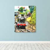 STEAMTREIN CANVAS AFDRUK (Insitu (Houten vloer))