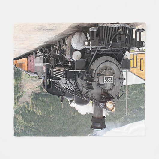 Steamtrein Colorado 8 Fleece Deken (Voorkant (Horizontaal))