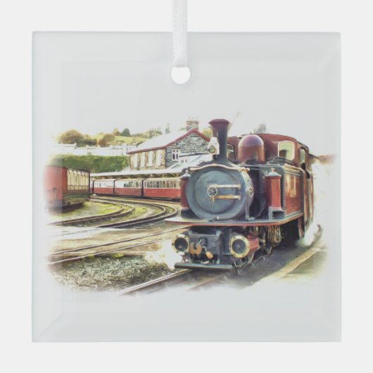 STEAMTREIN GLAS ORNAMENT (Voorkant)