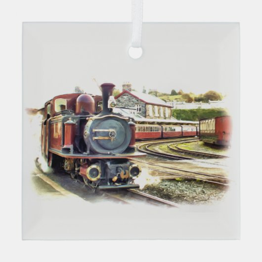STEAMTREIN GLAS ORNAMENT (Achterkant)