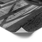 Steamtrein HDR in zwart-wit Poster (Hoek)