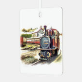 STEAMTREIN METALEN ORNAMENT (Voorkant links)