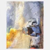 Steamtrein N&W 611-locomotief Fleece Deken (Voorkant)
