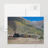 Steamtrein vertrekt de stad briefkaart (Voorkant / Achterkant)