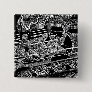 STEAMTREIN VIERKANTE BUTTON 5,1 CM