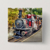 STEAMTREIN VIERKANTE BUTTON 5,1 CM (Voorkant)