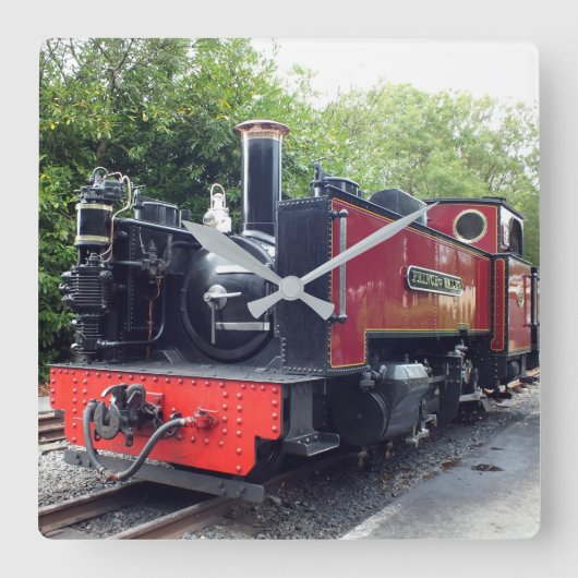 STEAMTREIN VIERKANTE KLOK (Voorkant)