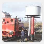 STEAMTREIN VIERKANTE STICKER (Voorkant)