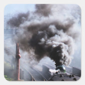 STEAMTREIN VIERKANTE STICKER (Voorkant)