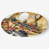 STEAMTREINEN VOETPLATE PAPIEREN BORDJE (Gekanteld)