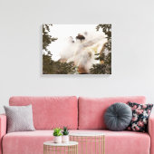 Steamy Bison Canvas Afdruk (Insitu (Woonkamer))